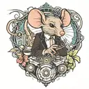 music producer mouse  tattoo design idea