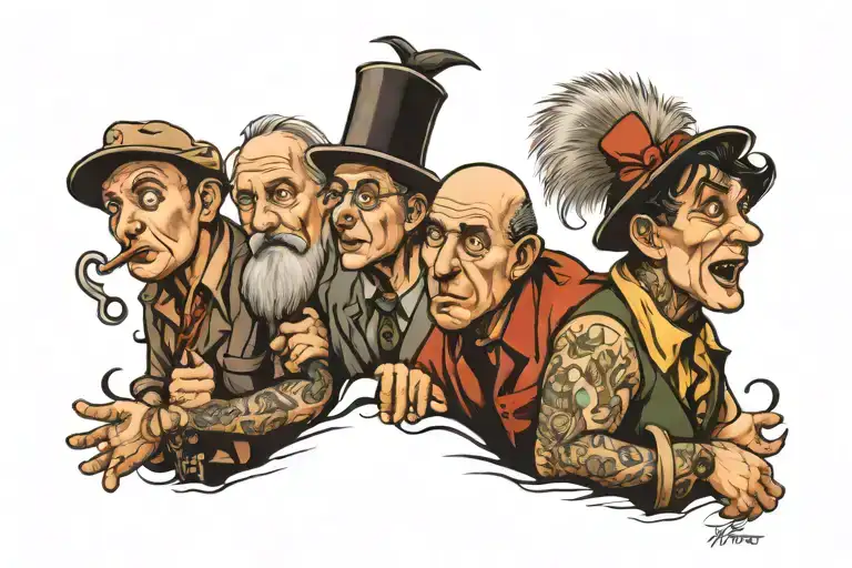 3 stooges tattoo design idea