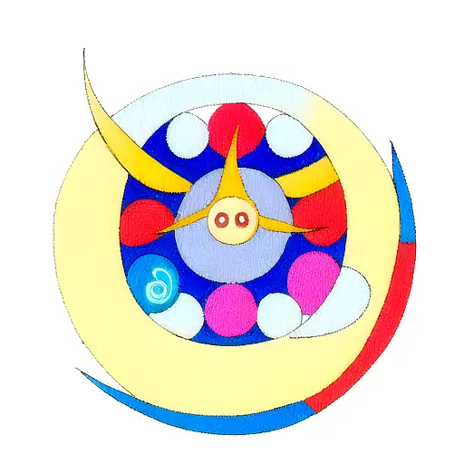 Sun and Moon tattoo design idea