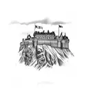 edinburgh castle tattoo design idea