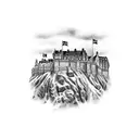 edinburgh castle tattoo design idea