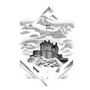 edinburgh castle tattoo design idea