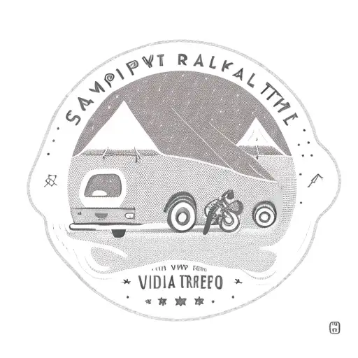 camping travel cooking tattoo design idea