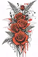ocean, mountain, desert, wheat fields, corn fields, roses tattoo design idea