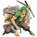 roronoa zoro after fight tattoo design idea