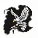 Eagle, Circle, Thunder, Dagger, Parachute wings army ranger airborne tattoo design idea