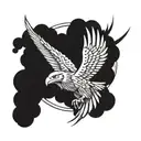 Eagle, Circle, Thunder, Dagger, Parachute wings army ranger airborne tattoo design idea