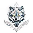 Wolf Fenrir tattoo design idea