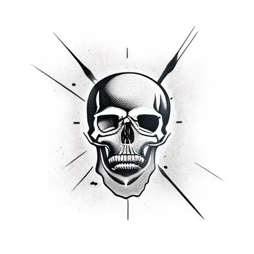 gangster Skull for hand like a mask tattoo design idea