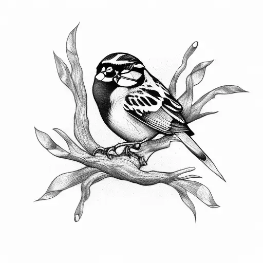 Sparrow tattoo design idea
