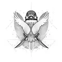 Sparrow tattoo design idea