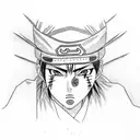 Itachi from Naruto with crows around tattoo design idea