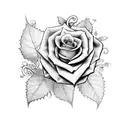 cross with vines and roses tattoo design idea