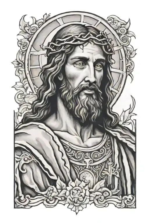 jesus and st jude tattoo design idea