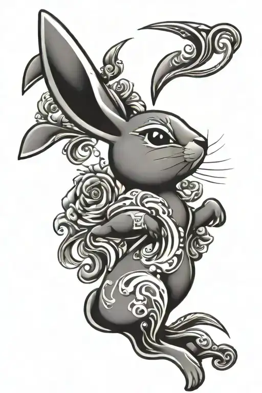 playboy bunny logo tattoo design idea