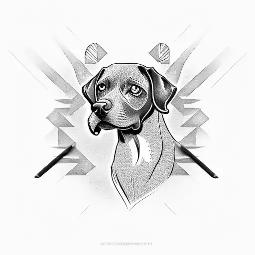 german short haired pointer tattoo design idea
