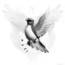bird hunting tattoo design idea
