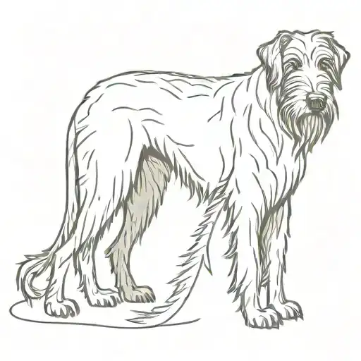 Irish wolfhound dog tattoo design idea