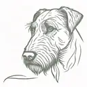 outline of irish wolfhound tattoo design idea