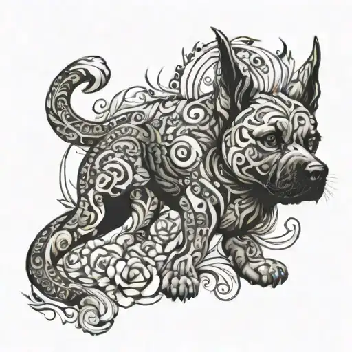 full arms tattoo ideas for female person who likes  Family (breadwinner) 2 dogs (Cali and Yake) got her first car named  tattoo design idea