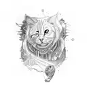 Symbolic representation of Juice Wrld's music tattoo design idea