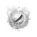Symbolic representation of Juice Wrld's music tattoo design idea