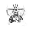 traditional thor tattoo design idea