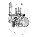 traditional thor tattoo design idea