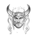 traditional thor tattoo design idea