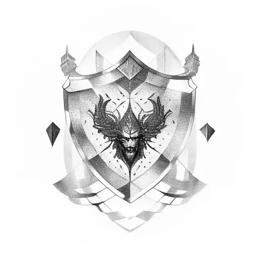 Shield of invincibility tattoo design idea