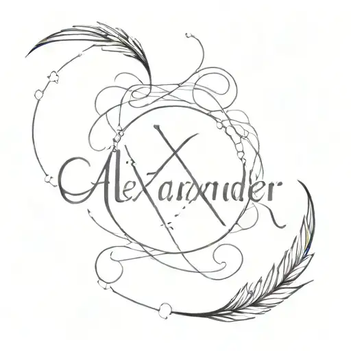 name Alexander tattoo design idea