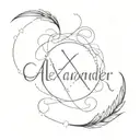 name Alexander tattoo design idea