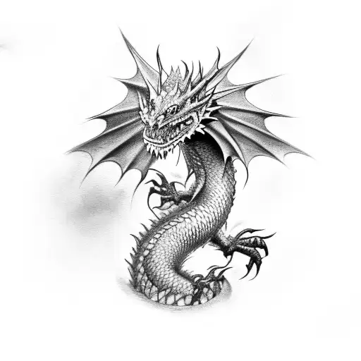 Smaug dragon sleeve tattoo design idea