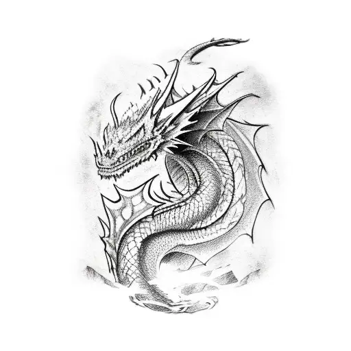 Smaug dragon shoulder tattooo tattoo design idea