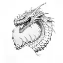 Smaug dragon sleeve tattoo design idea