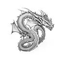 Smaug dragon sleeve tattoo design idea