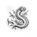 Smaug dragon tattoo design idea