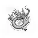 Smaug dragon tattoo design idea