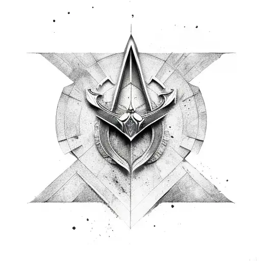 assassins creed and red hot chilli peppers logo tattoo design idea