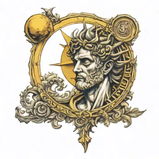 Roman sun god Sol invictus poem tattoo design idea