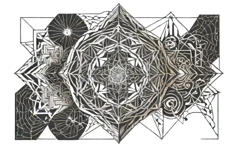 energy sacred geometry tattoo design idea