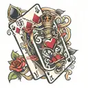royal flush tattoo design idea