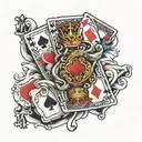royal flush tattoo design idea