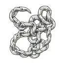 chain links tattoo design idea