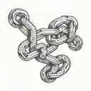 chain links tattoo design idea
