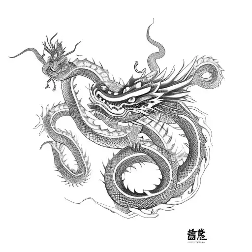 chinese dragon/ Snake tattoo design idea