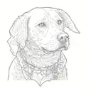 a labrador retriever wearing tattoo design idea