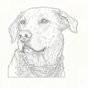 a labrador retriever wearing tattoo design idea