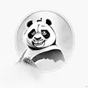 king fu panda with a gun from doom video game fighting geralt from the Witcher 3  tattoo design idea