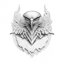 Half Eagle, Half Aircraft tattoo design idea
